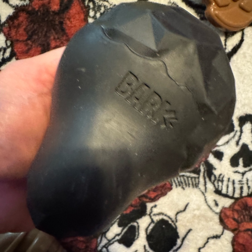 Bark Box Super Chewer heavy rubber chew toy XL dog toy NEW Onyx Graphite coal